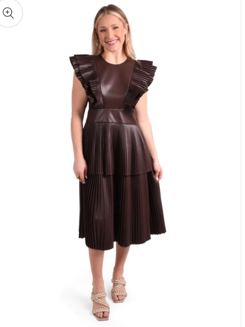 Emily McCarthy Chloe pleated dress